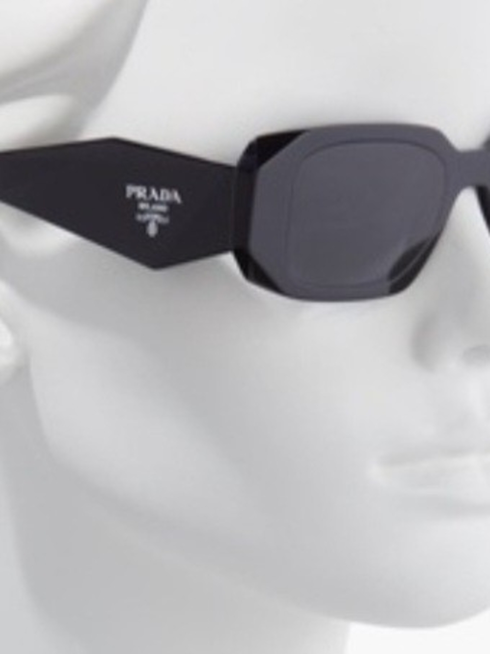 Unisex PRADA Black Geometric Sunglasses *Logo* Authentic